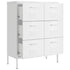 Lady Jillian -  Drawer Cabinet White 80x35x101,5 cm Steel
